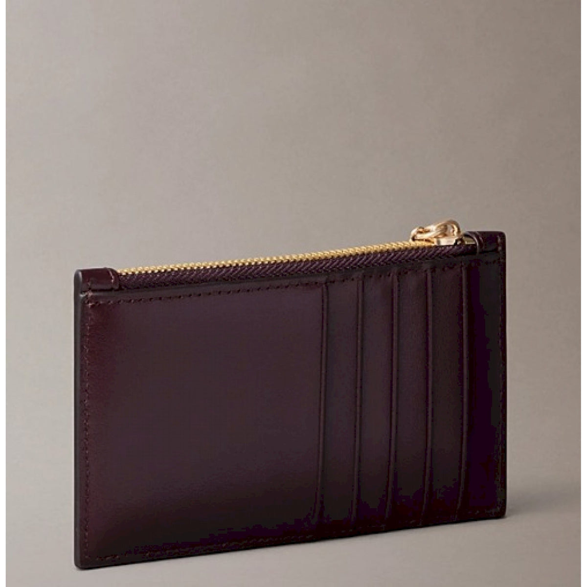 Calvin klein porta carte in pelle con zip