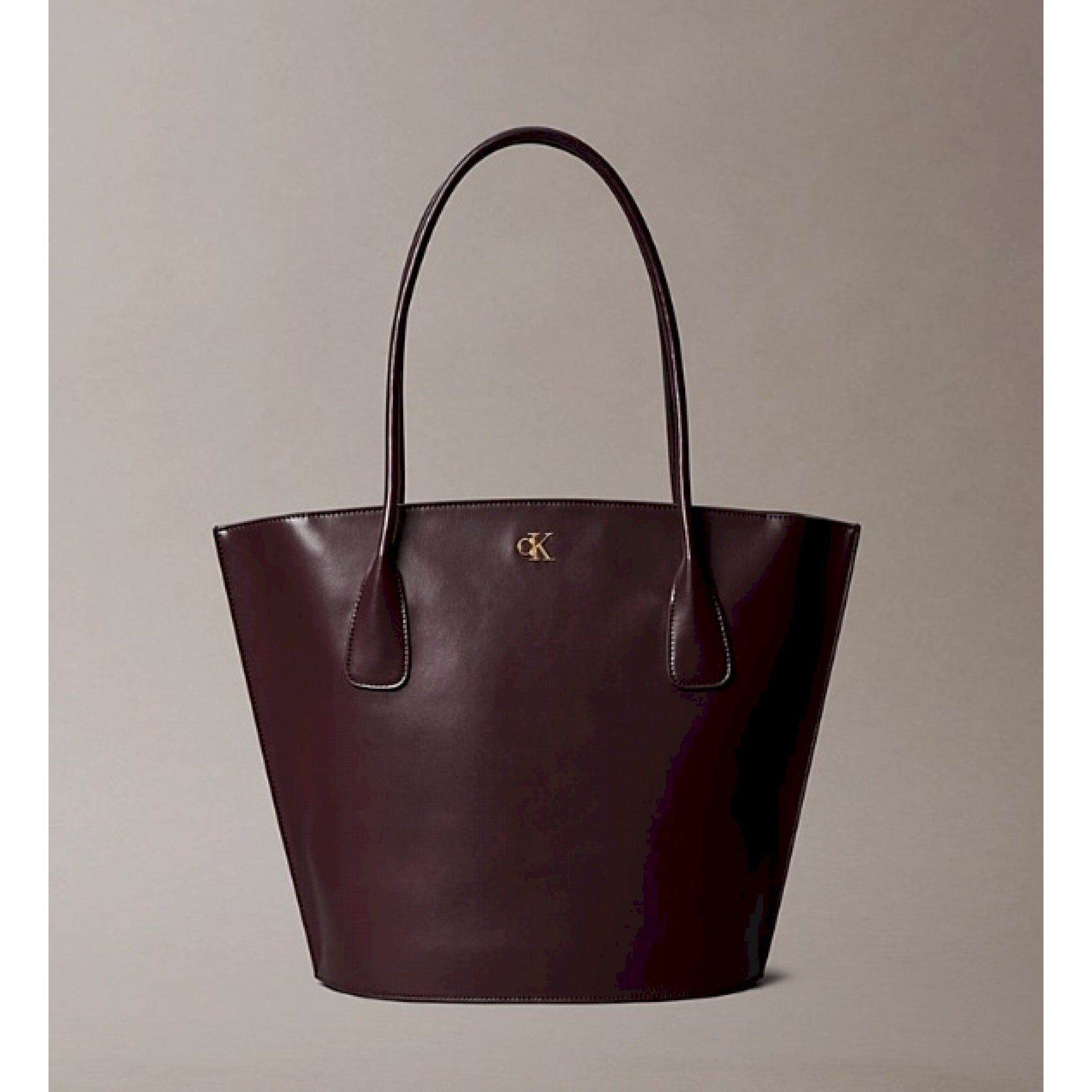 Calvin klein borsa tote con elementi metallici con logo monogramma