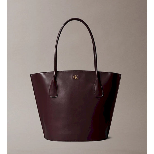 Calvin klein borsa tote con elementi metallici con logo monogramma