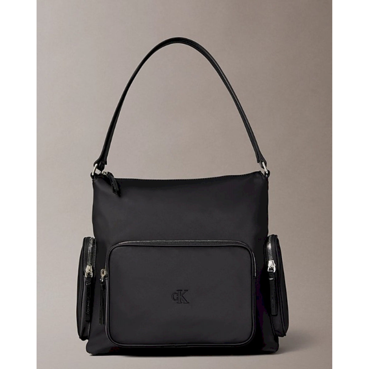 Calvin klein borsa in morbido misto nylon e satin