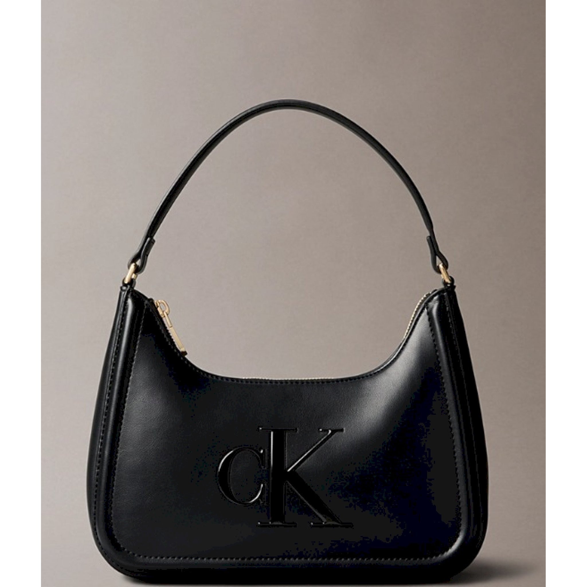 Calvin klein borsa da spalla con logo monogramma stampato