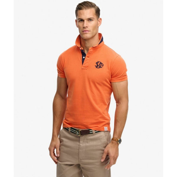 Pique monogram polo