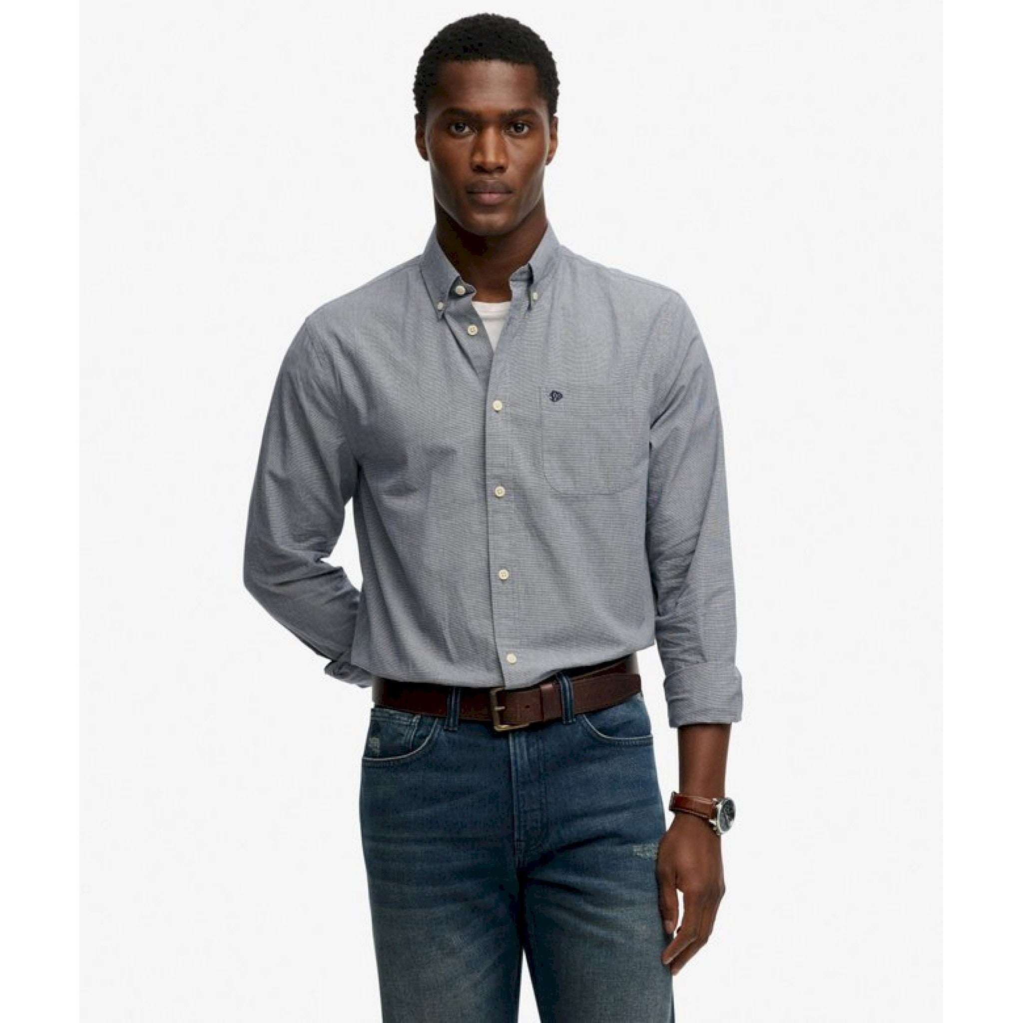 Preppy poplin l/s shirt