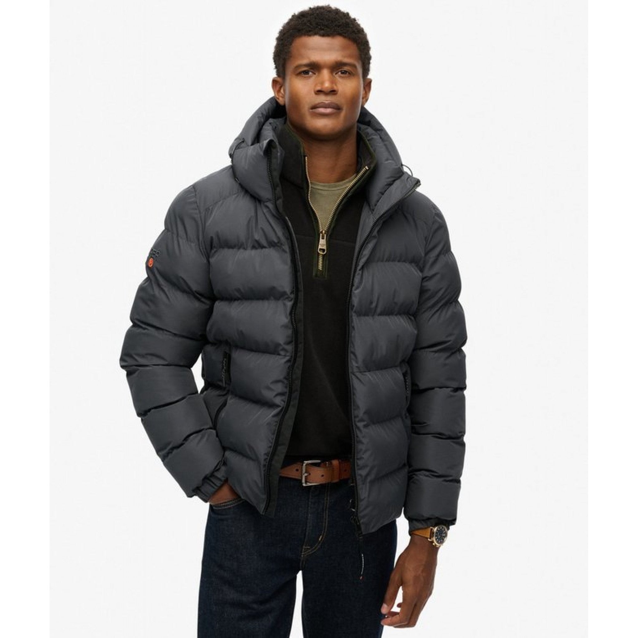 Superdry giacca puffer con cappuccio sportiva