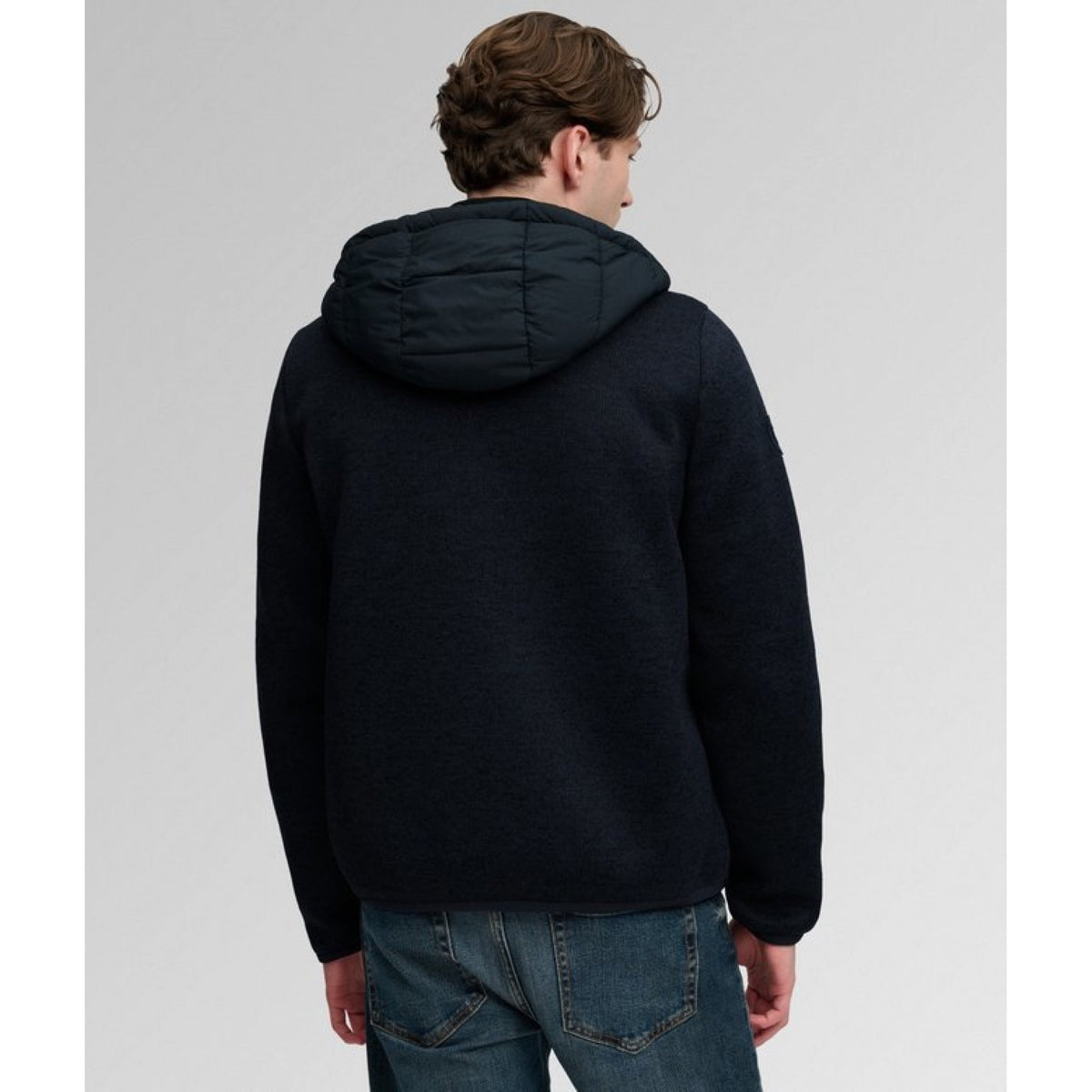 Hooded storm knit hybrid jkt
