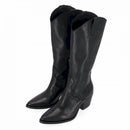 Stivale texano in pelle con tacco
