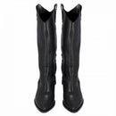 Stivale texano in pelle con tacco
