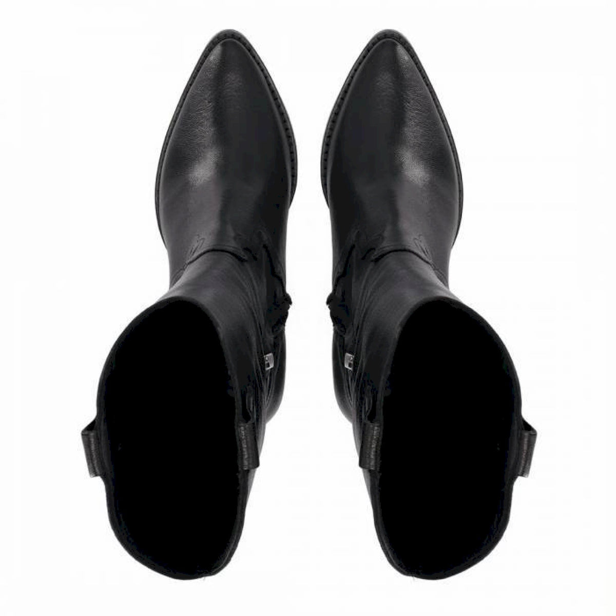 Stivale texano in pelle con tacco