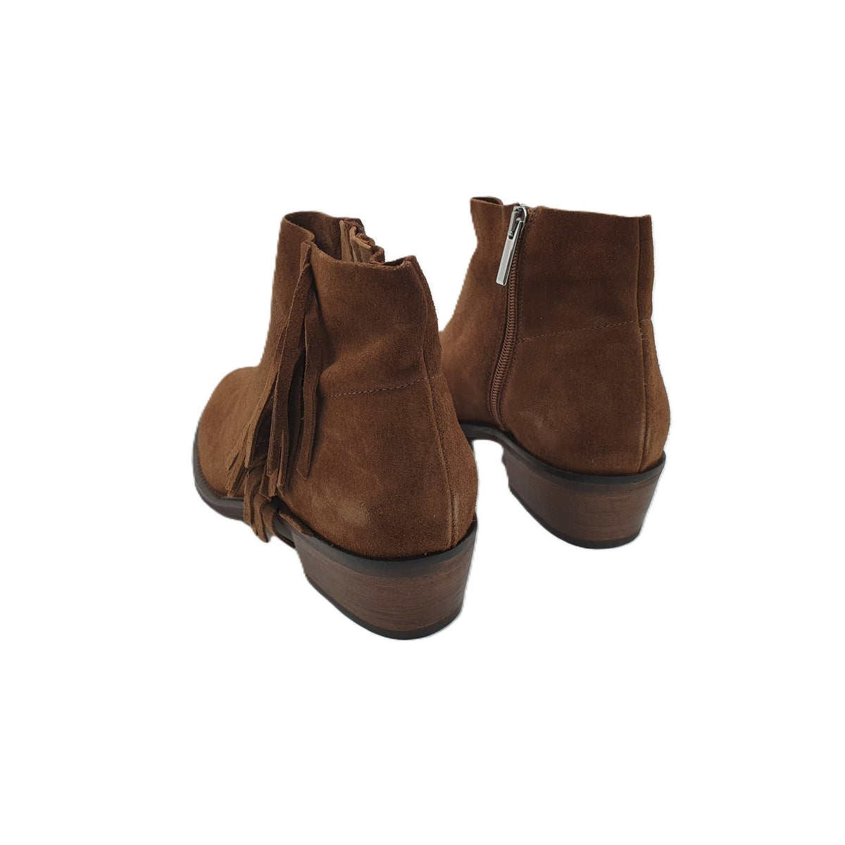 Stivaletto scamosciato con frangie t.4