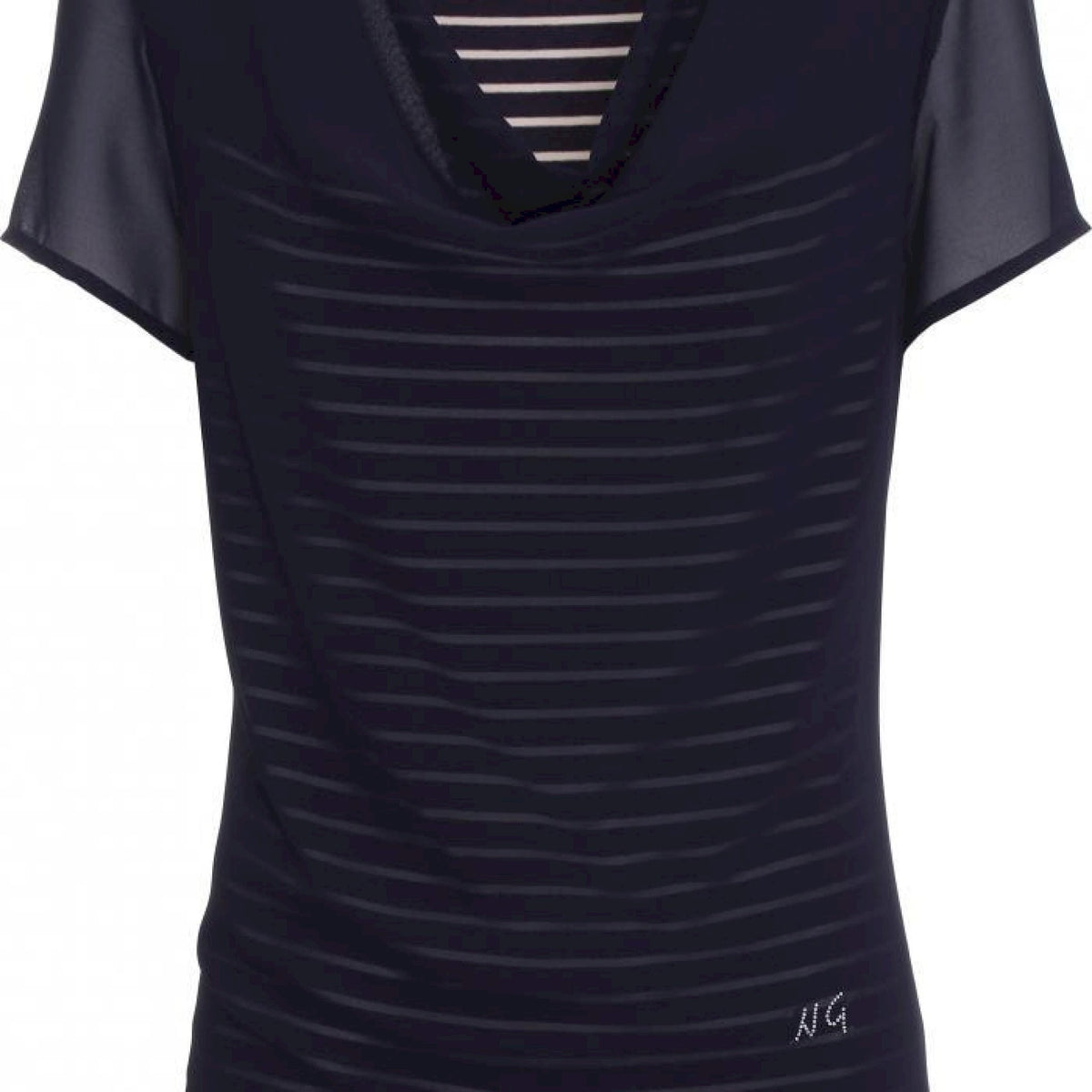 Maglia mezza manica drappeggio