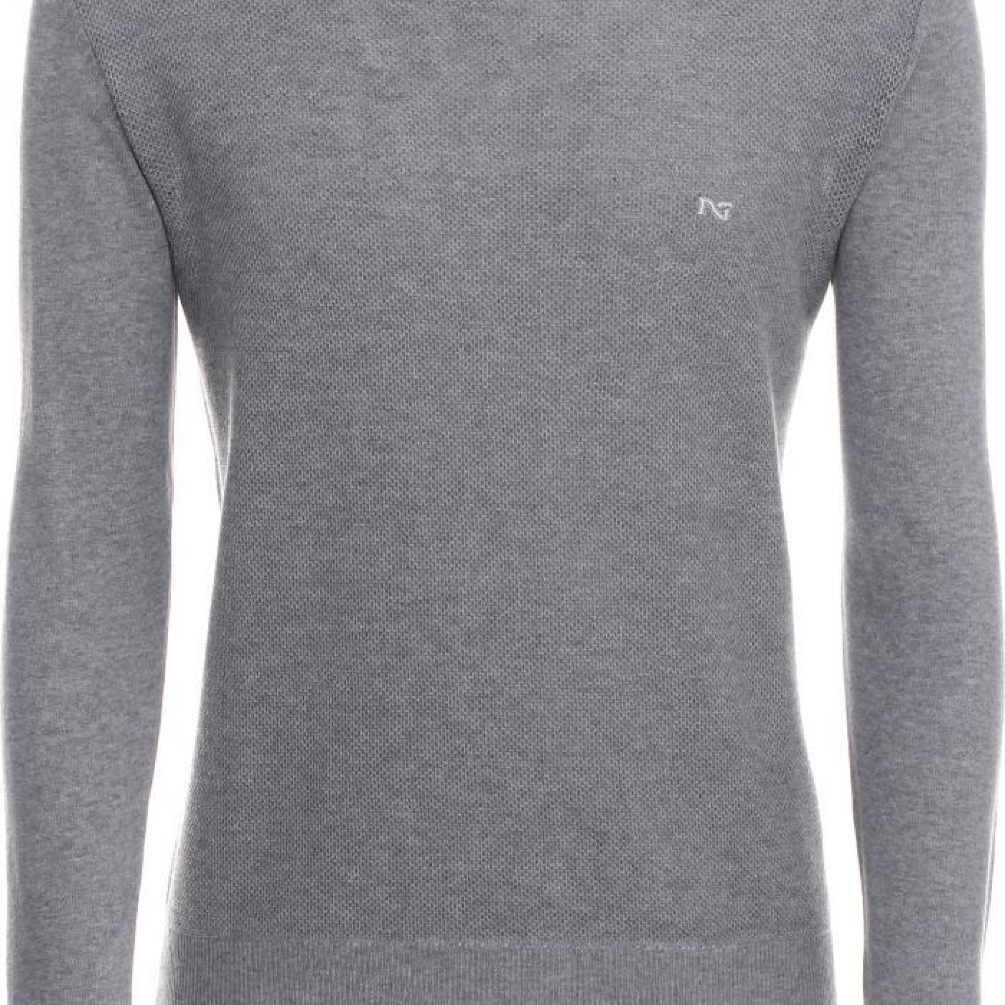 Maglione collo v lavorato