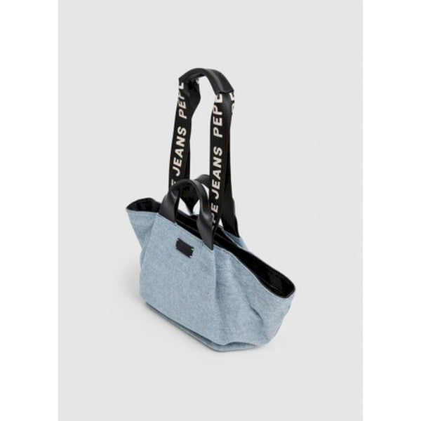Pepe jeans aria merit borsa shopper con logo in rilievo