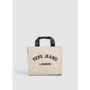 Pepe jeans borsa a tracolla in tela con logo stampato