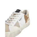 Milan crystal w sneakers in pelle con dettagli in camoscio