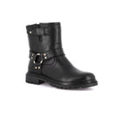 Stivaletto biker in pelle da bambina | clip