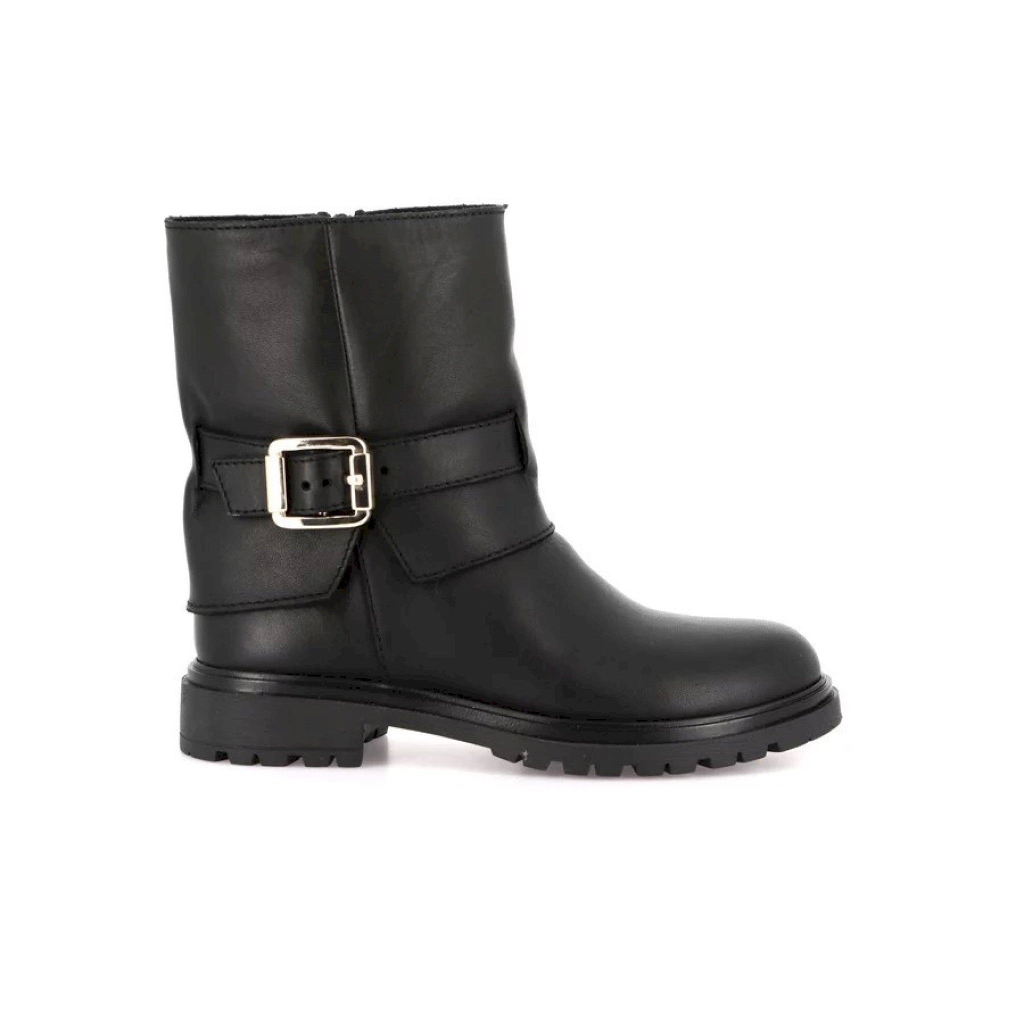 Stivaletto in pelle con cinturino | clip