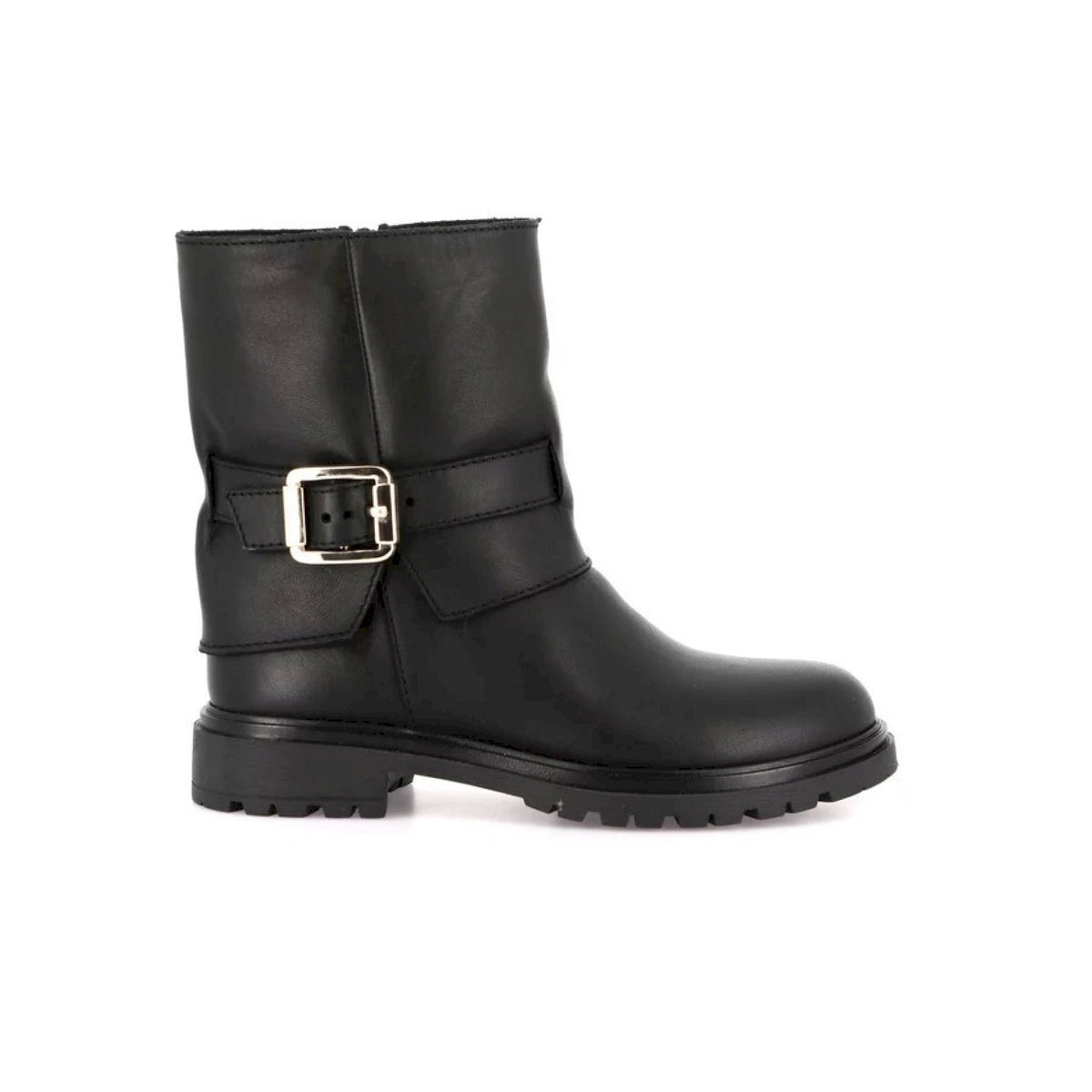 Stivaletto in pelle con cinturino | clip
