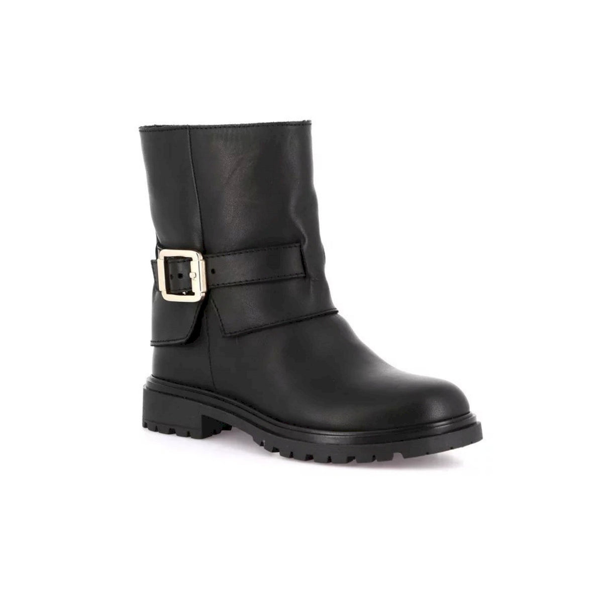 Stivaletto in pelle con cinturino | clip