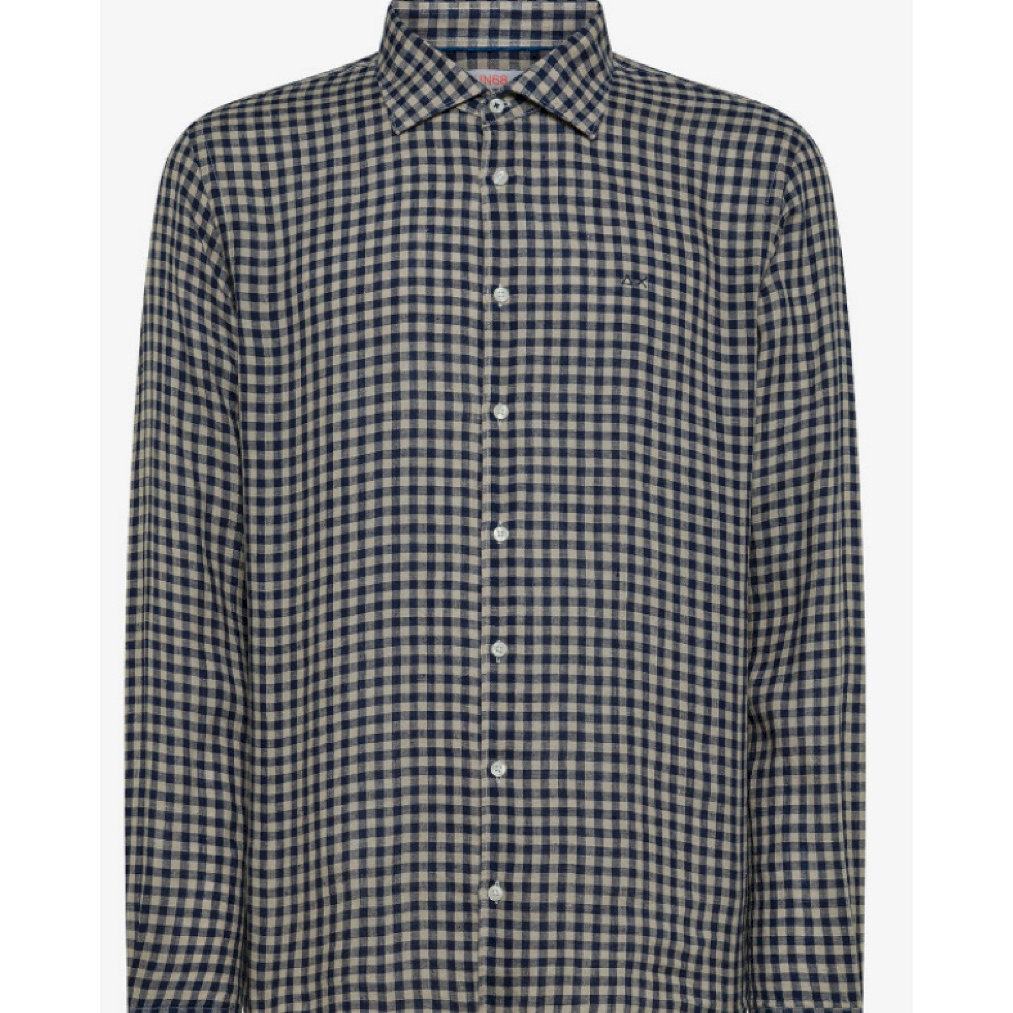 Sun 68 camicia lino check