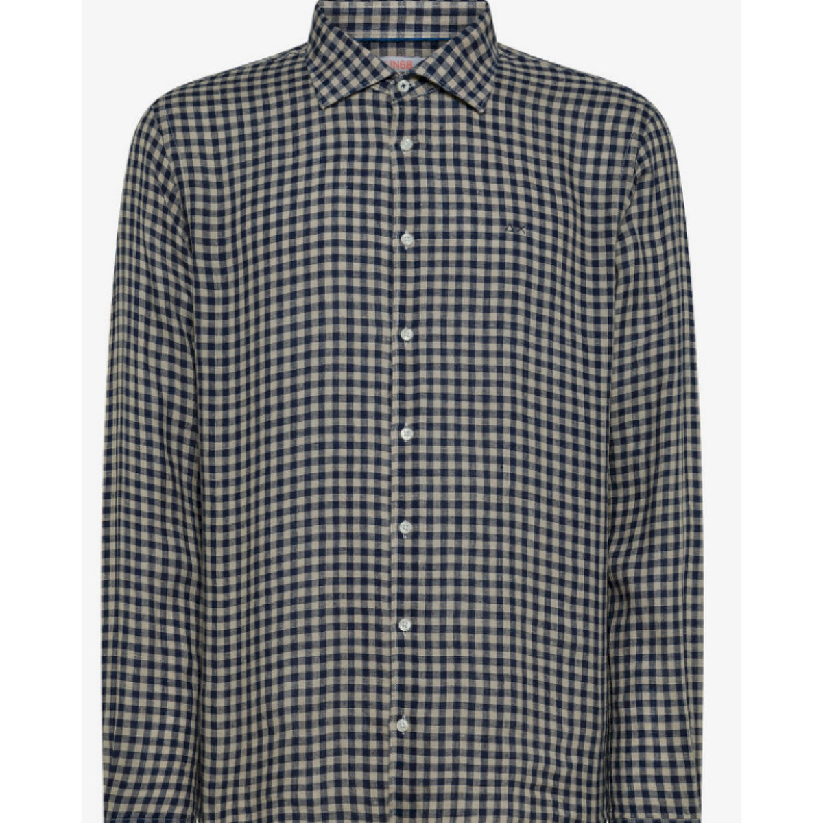Sun 68 camicia lino check
