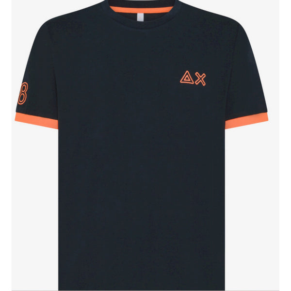 Sun 68 t-shirt piquet logo fluo