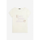 Freddy t-shirt donna in jersey modal con grafica lucida e strass