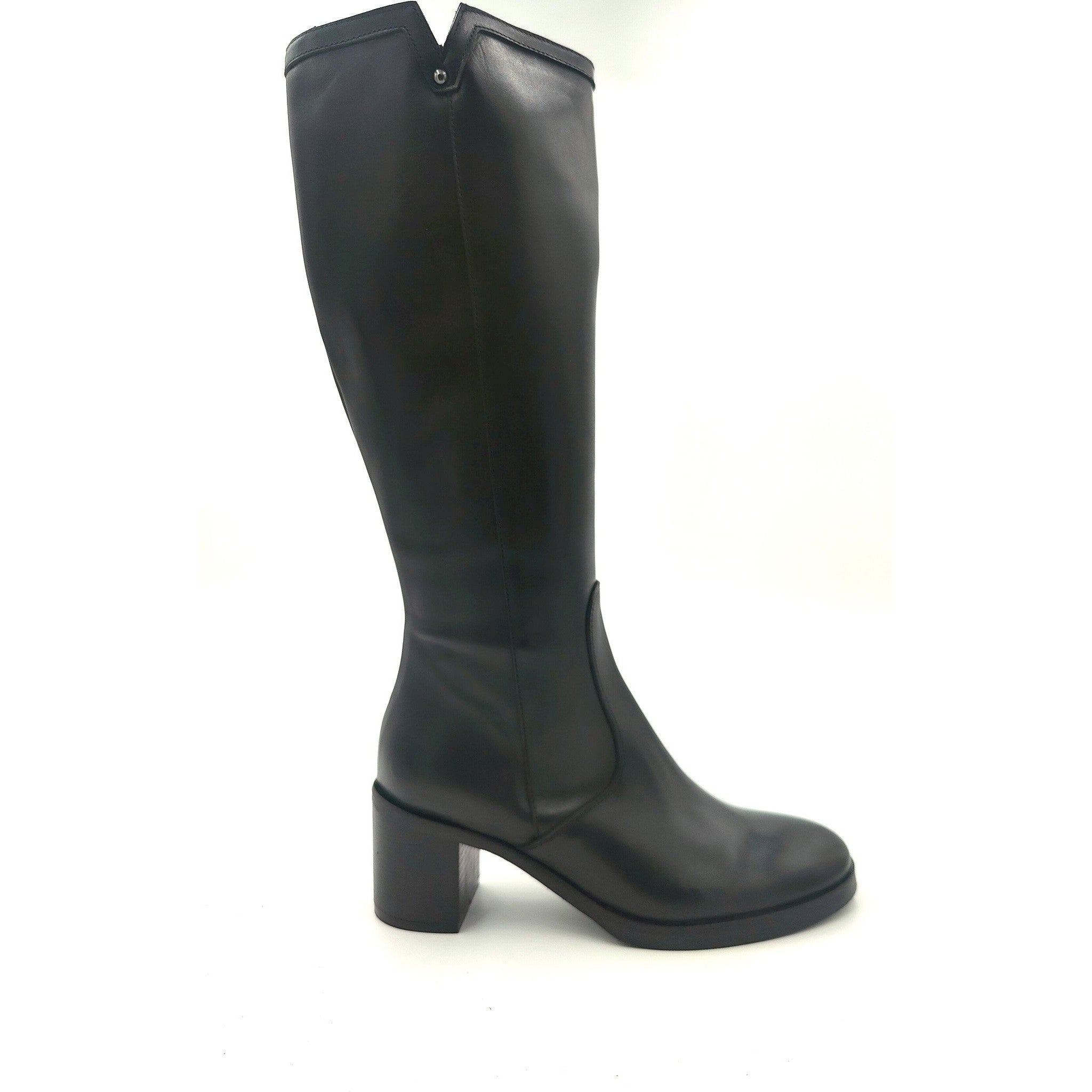 St04l stivale con tacco gambale largo