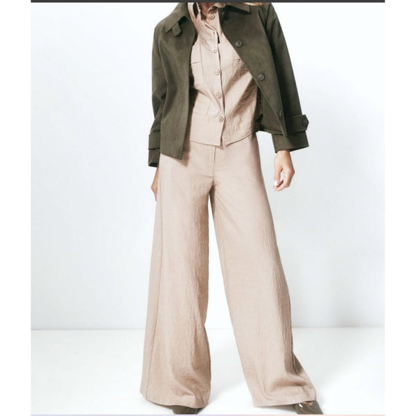 Yes zee pantalone largo viscosa e lino