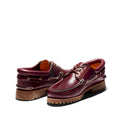 Scarpa da barca da uomo 3-eye lug handsewn in bordeaux