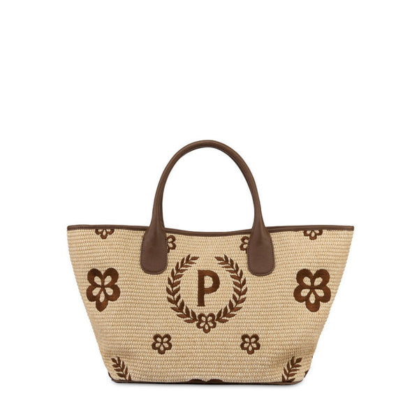 Pollini tote bag rafia