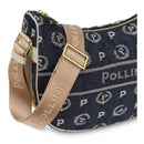 Pollini hobo bag heritage marina in denim blu/avorio