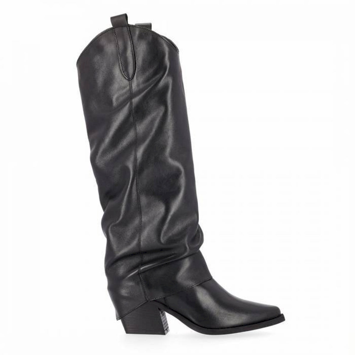 Texano con ghetta in pelle