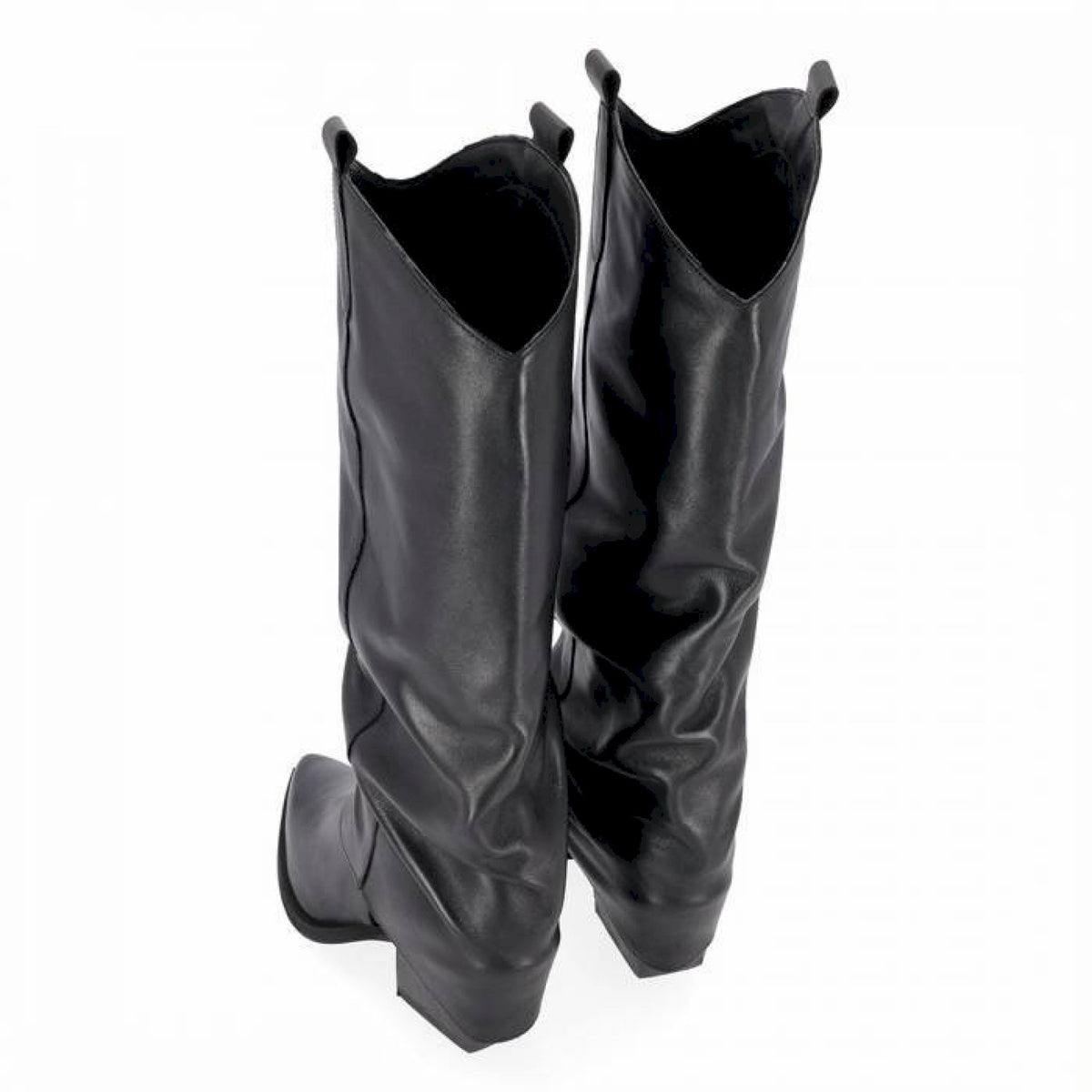 Texano con ghetta in pelle