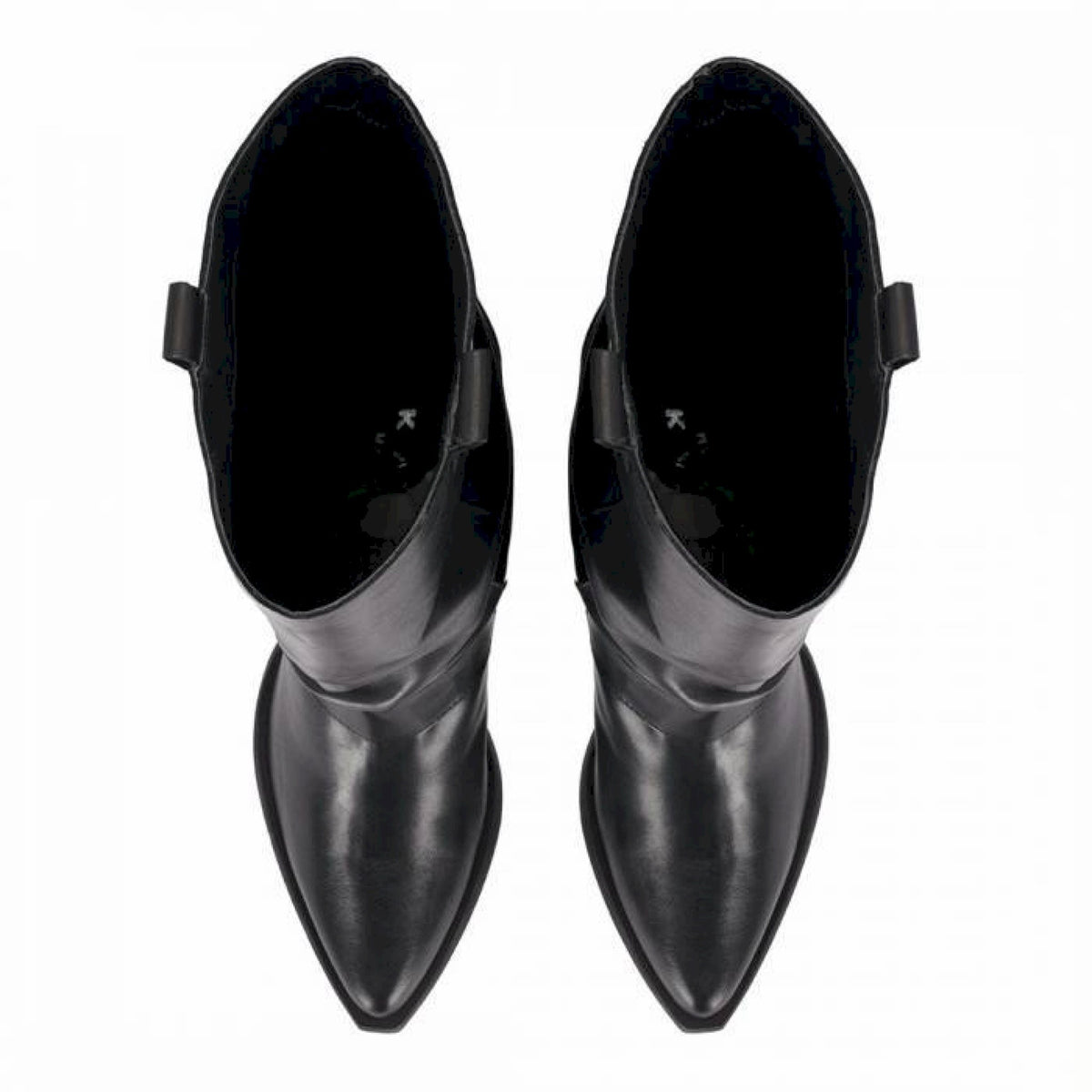 Texano con ghetta in pelle
