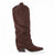 Texano con ghetta in pelle scamosciata