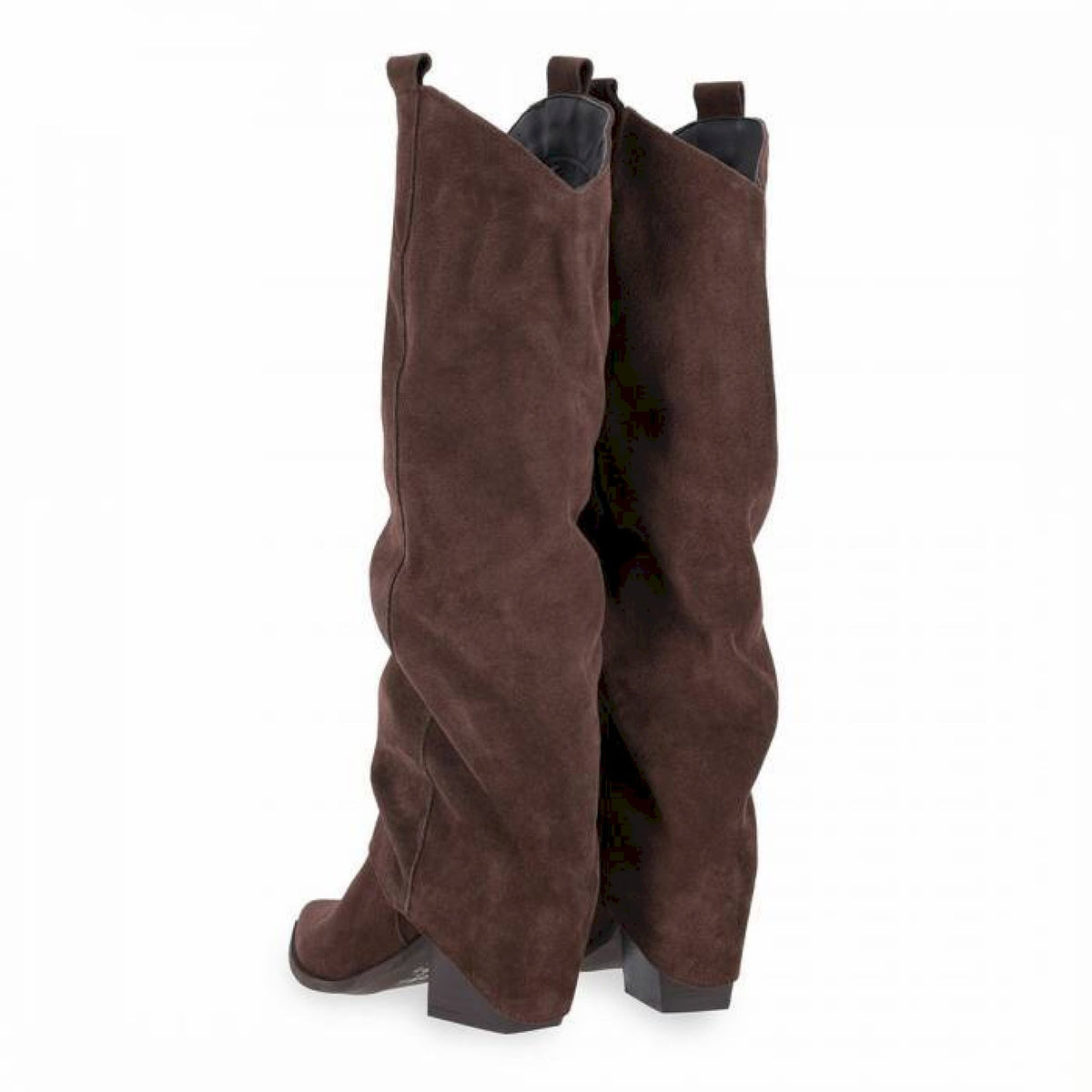Texano con ghetta in pelle scamosciata