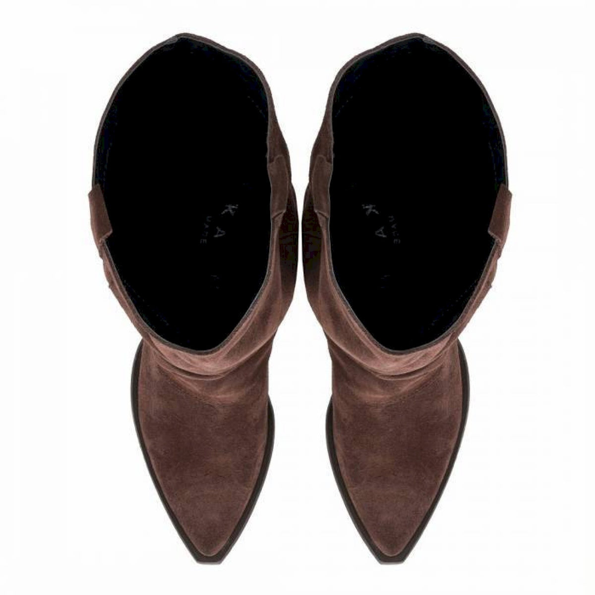 Texano con ghetta in pelle scamosciata