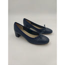 Ballerina con tacco in pelle