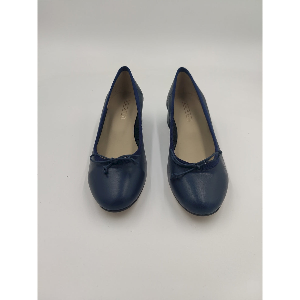 Ballerina con tacco in pelle