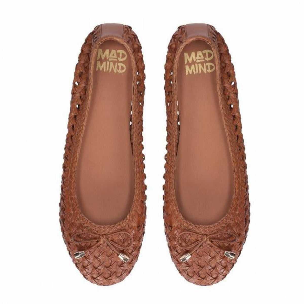 Ballerina in pelle intrecciata