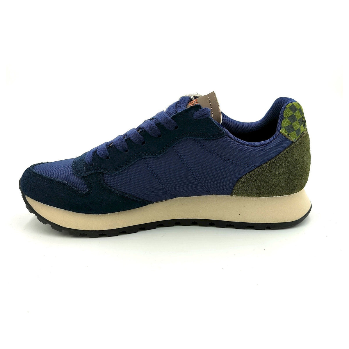 Sneaker jaki winter in nylon e suede militare scuro