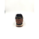 Sneaker stargirl animalier in suede e nylon nero