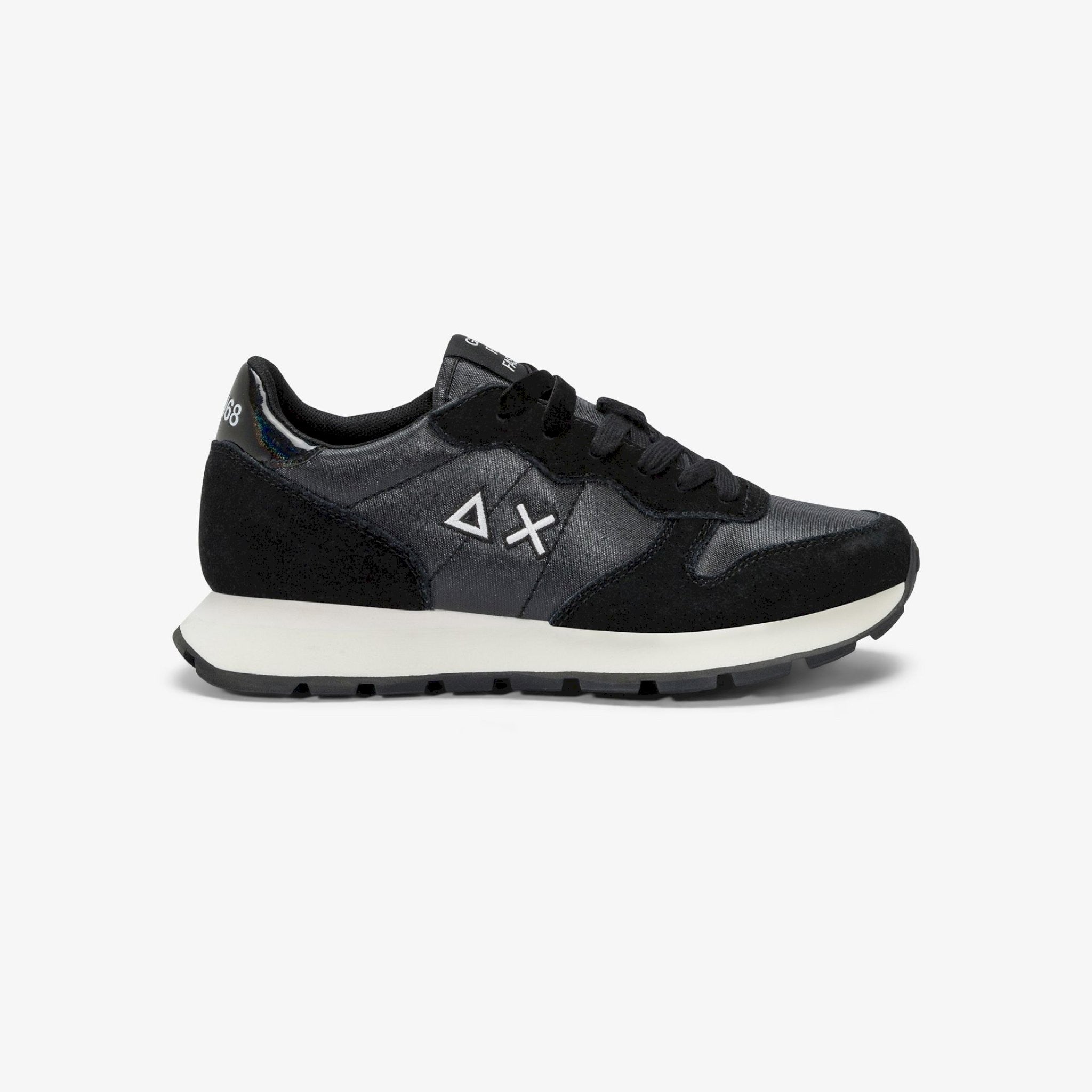 Sneaker ally bright in nylon e suede nero