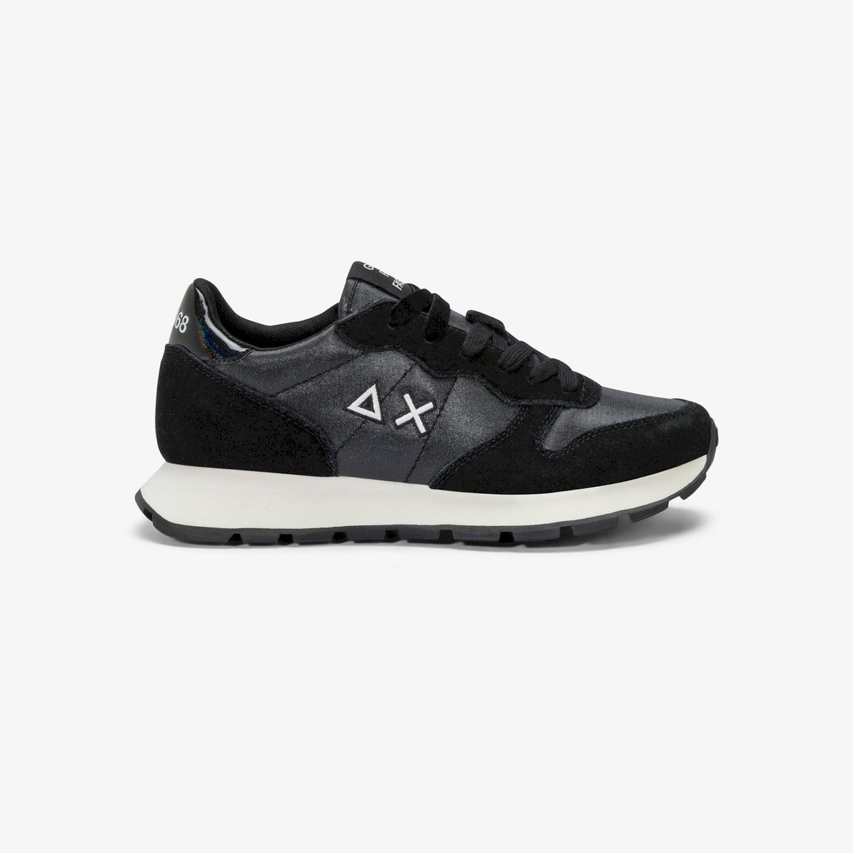 Sneaker ally bright in nylon e suede nero