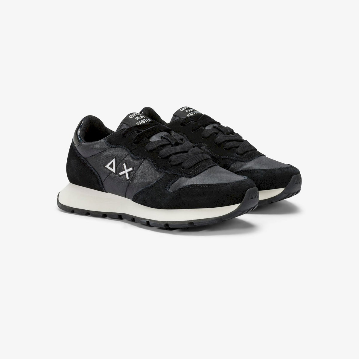 Sneaker ally bright in nylon e suede nero