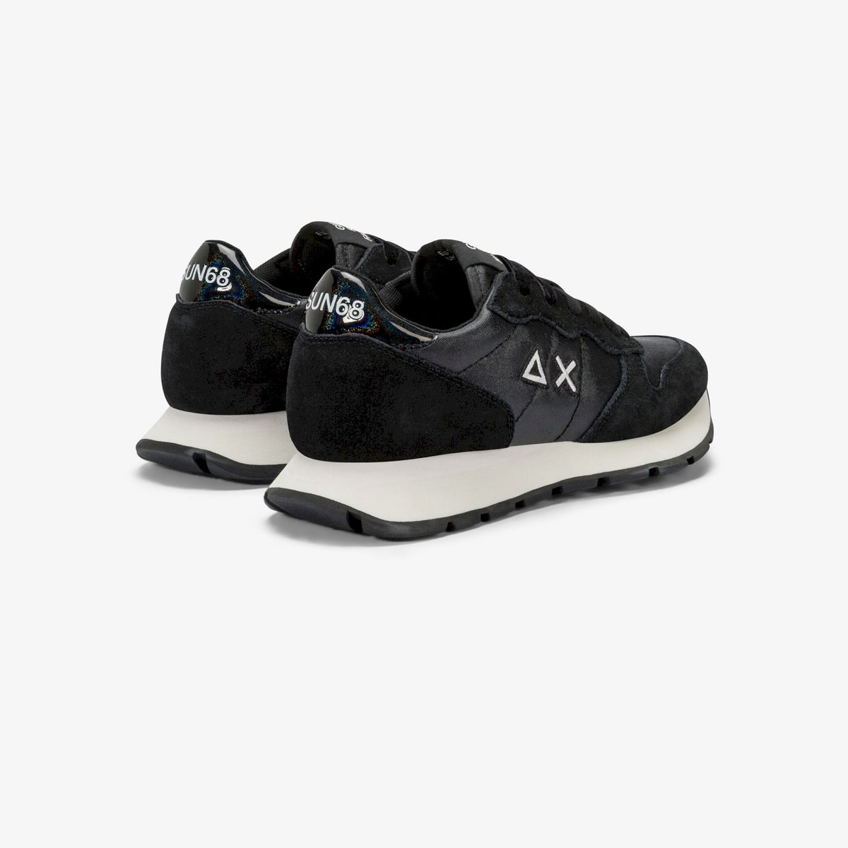 Sneaker ally bright in nylon e suede nero