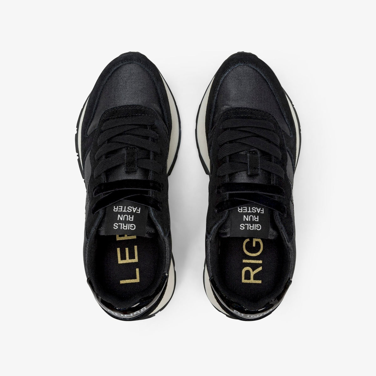 Sneaker ally bright in nylon e suede nero