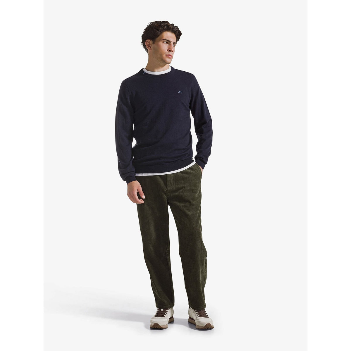 Sun 68 - sun 68 maglia girocollo in cotone e lana
