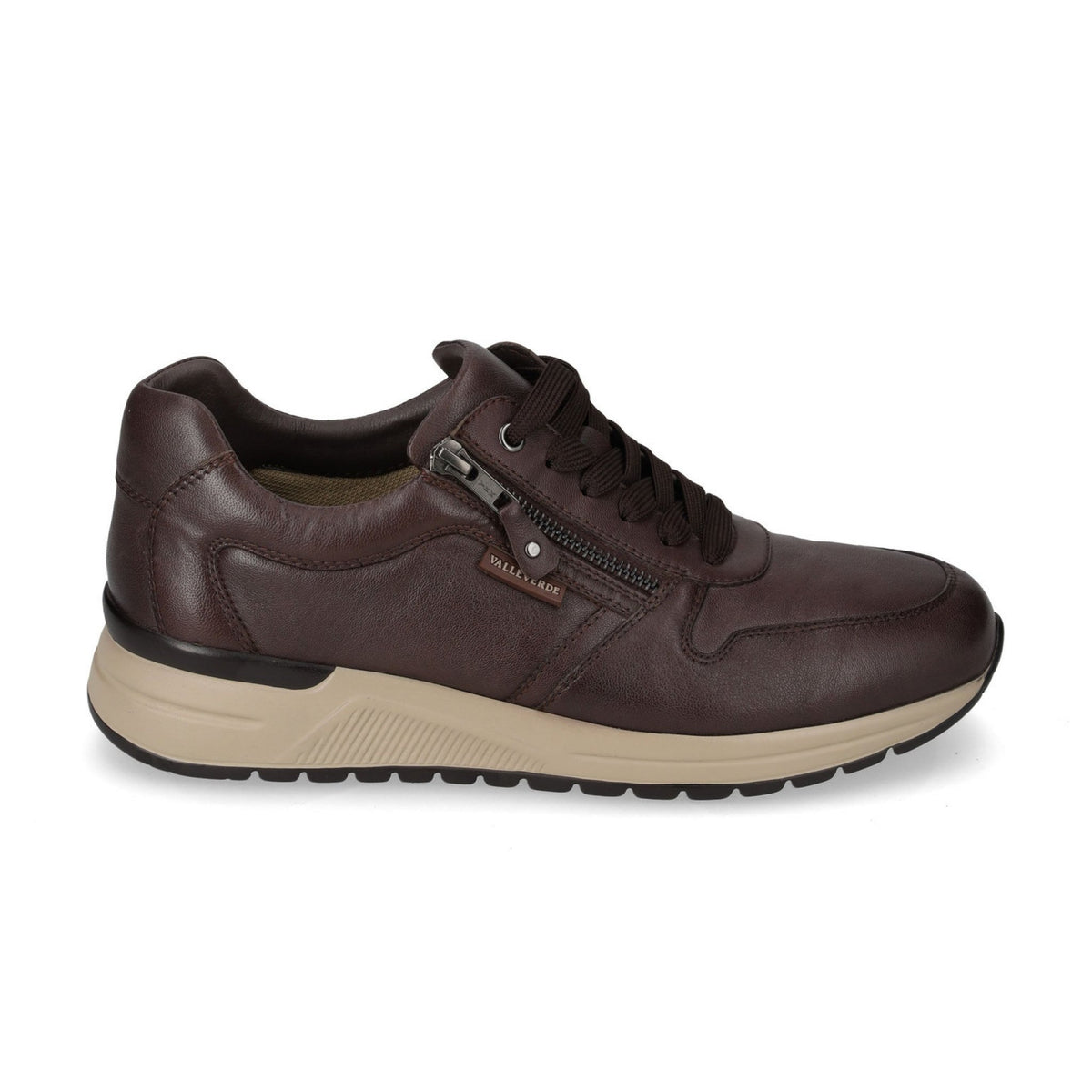 Sneaker valleverde con zip laterale
