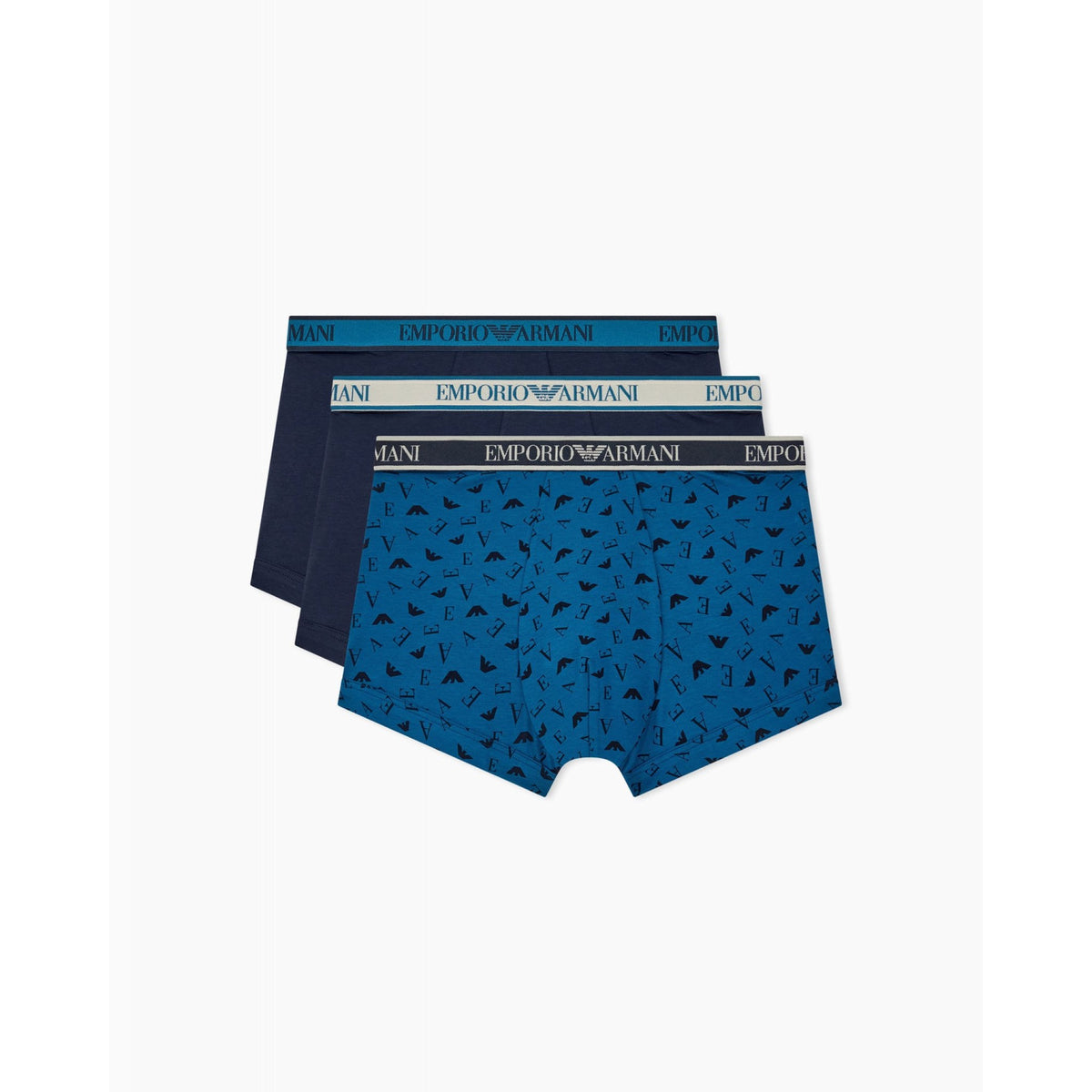 Set 3 boxer trunk emporio armani underwear in cotone elasticizzato